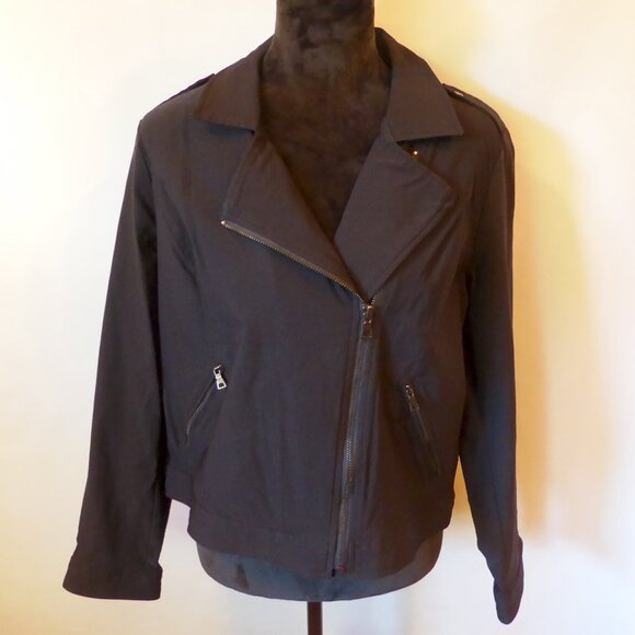 Apt. 9 Jackets & Blazers - NWOT WOMENS APT. 9 KOHLS BLACK MOTO STYLE FULL ZIPPER JACKET PETITE XL